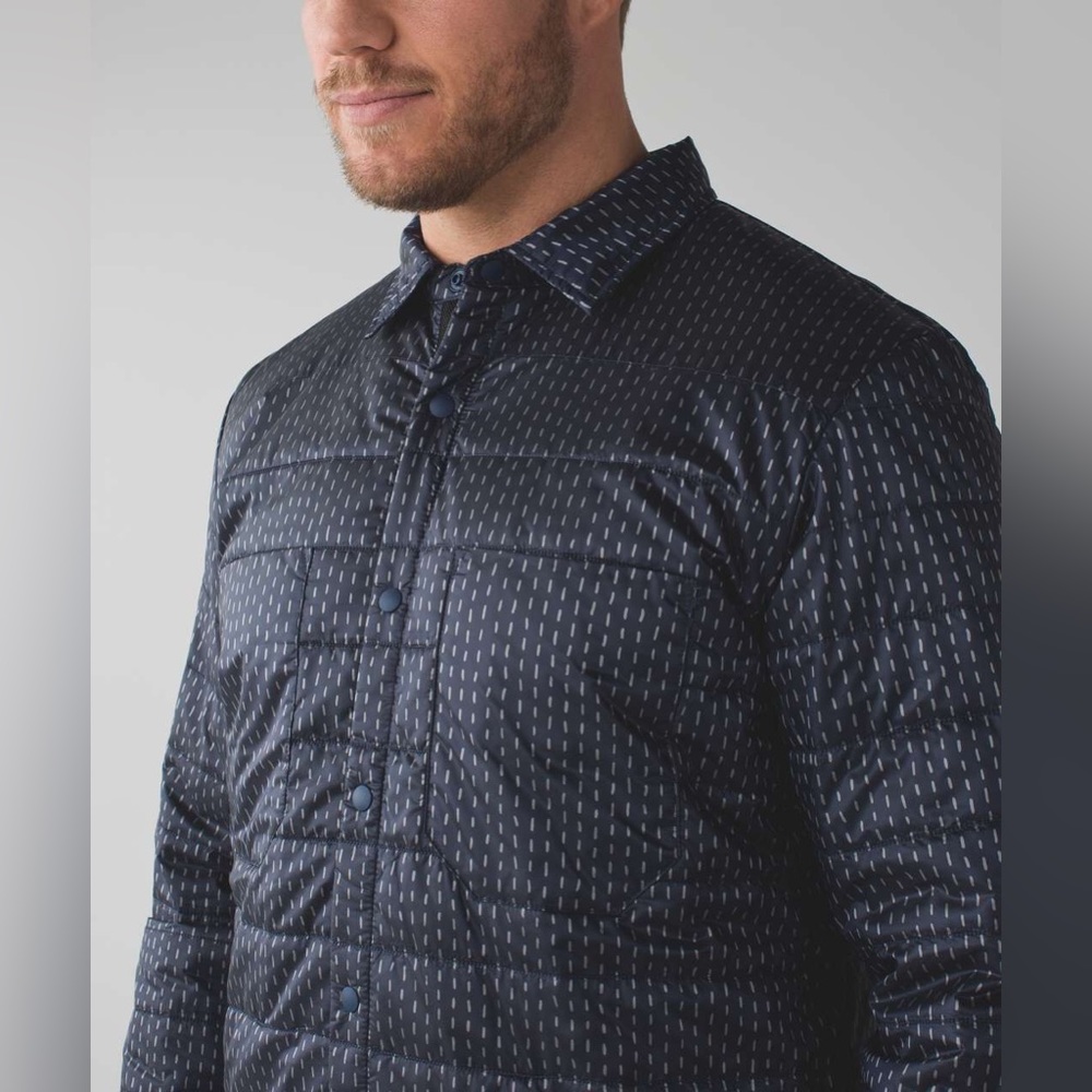Lululemon Ukee Jacket Light Years Silver Spoon Deep Navy Quilted XXL - Picture 2 of 12